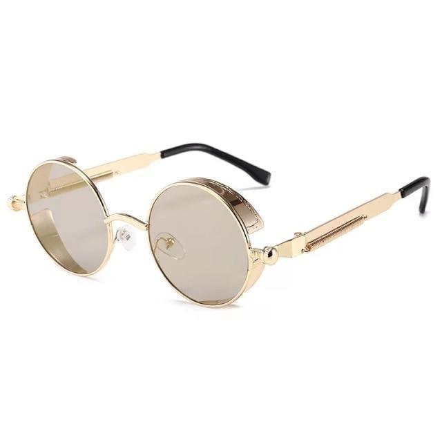 High Quality Metal Circle Frame Luxury & Designer High Quality Sunglasses For Men and Women New Retro Style Round Shape Metal Frame Sunglasses UV400 Stevvex