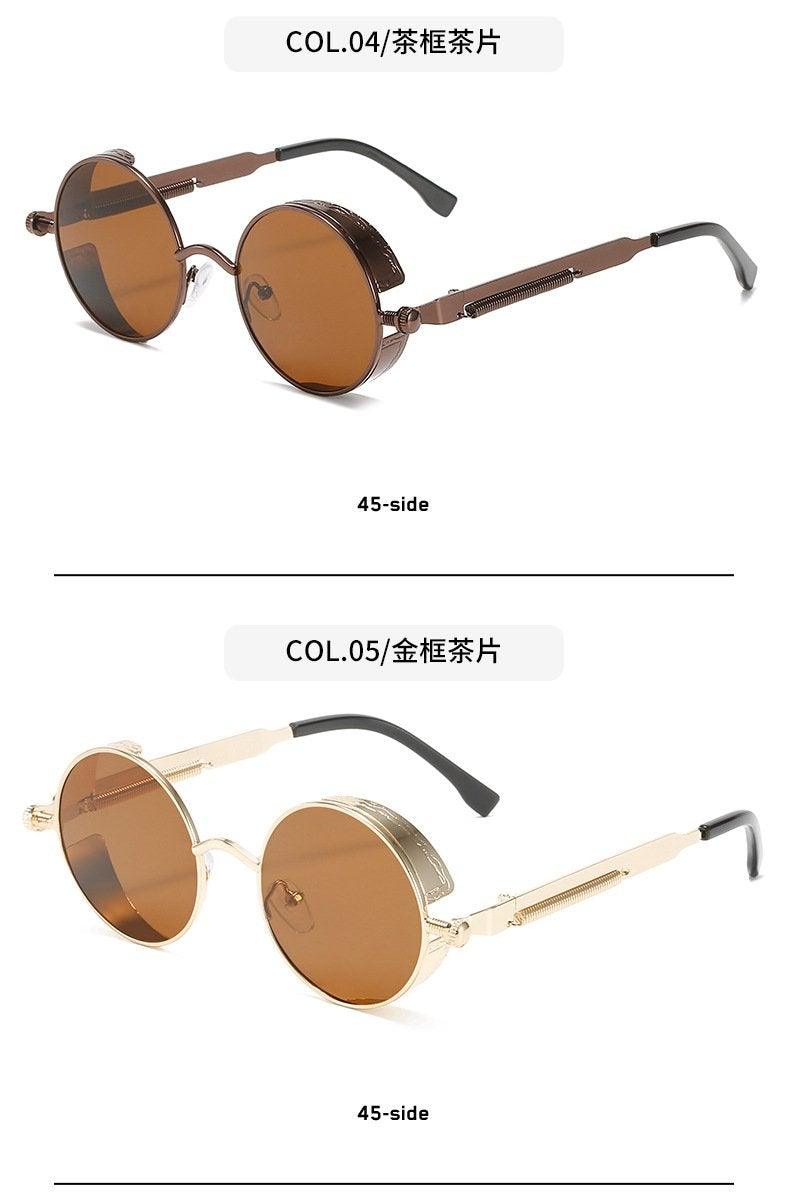 High Quality Metal Circle Frame Luxury & Designer High Quality Sunglasses For Men and Women New Retro Style Round Shape Metal Frame Sunglasses UV400 Stevvex