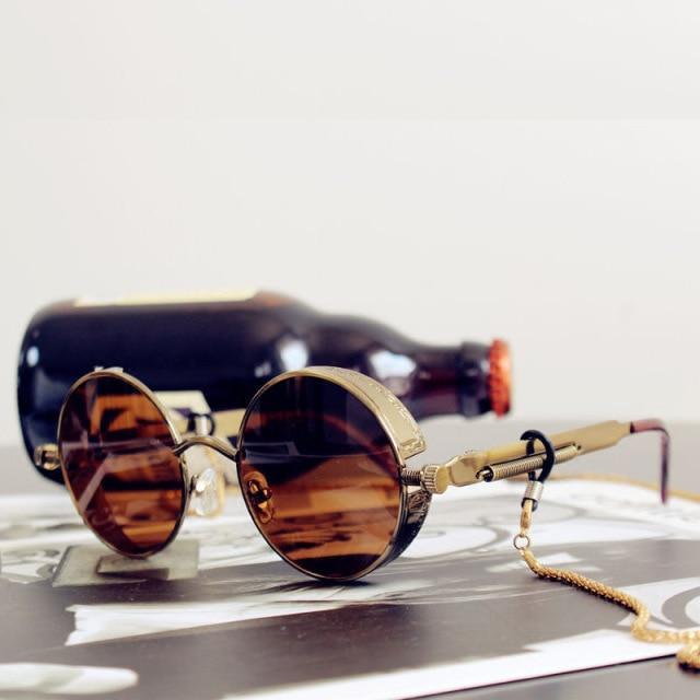 High Quality Metal Circle Frame Luxury & Designer High Quality Sunglasses For Men and Women New Retro Style Round Shape Metal Frame Sunglasses UV400 Stevvex