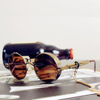 High Quality Metal Circle Frame Luxury & Designer High Quality Sunglasses For Men and Women New Retro Style Round Shape Metal Frame Sunglasses UV400 Stevvex