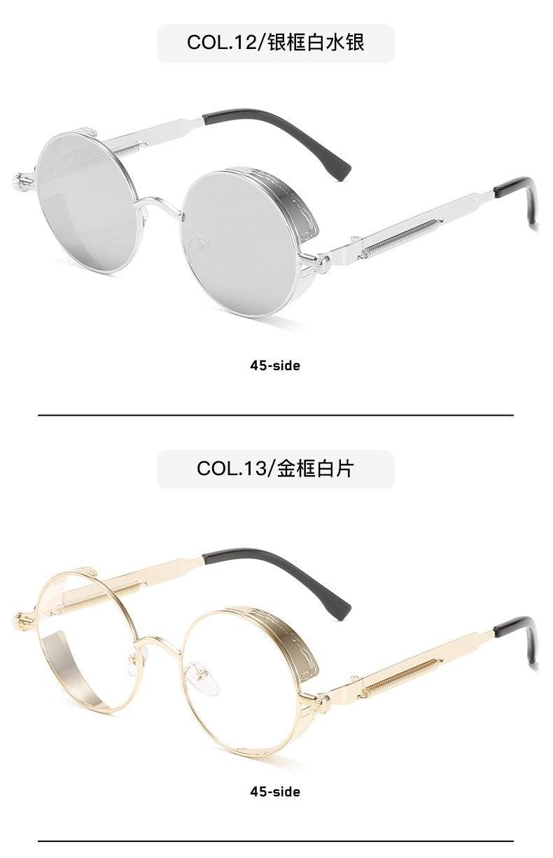 High Quality Metal Circle Frame Luxury & Designer High Quality Sunglasses For Men and Women New Retro Style Round Shape Metal Frame Sunglasses UV400 Stevvex