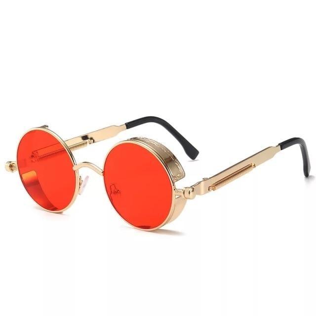 High Quality Metal Circle Frame Luxury & Designer High Quality Sunglasses For Men and Women New Retro Style Round Shape Metal Frame Sunglasses UV400 Stevvex