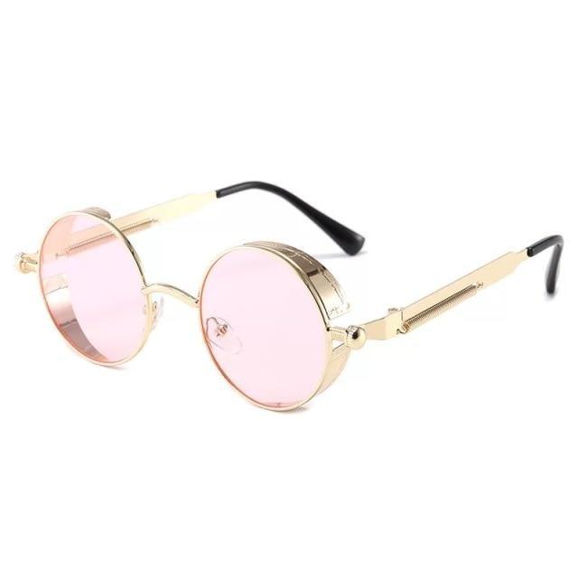 High Quality Metal Circle Frame Luxury & Designer High Quality Sunglasses For Men and Women New Retro Style Round Shape Metal Frame Sunglasses UV400 Stevvex