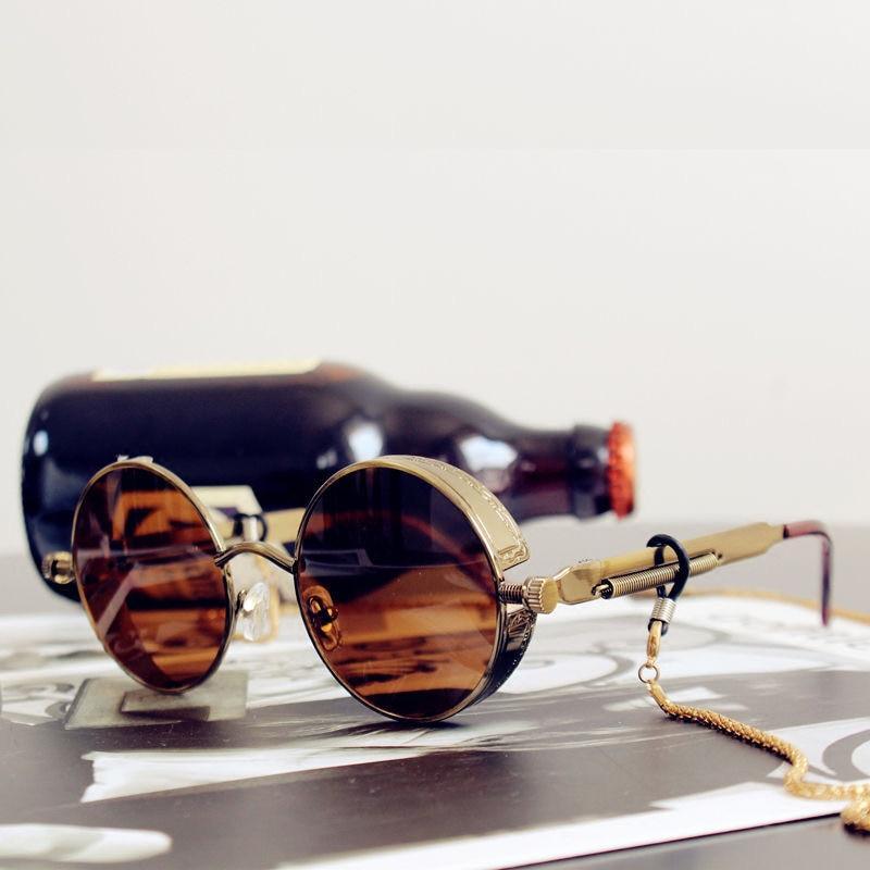High Quality Metal Circle Frame Luxury & Designer High Quality Sunglasses For Men and Women New Retro Style Round Shape Metal Frame Sunglasses UV400 Stevvex