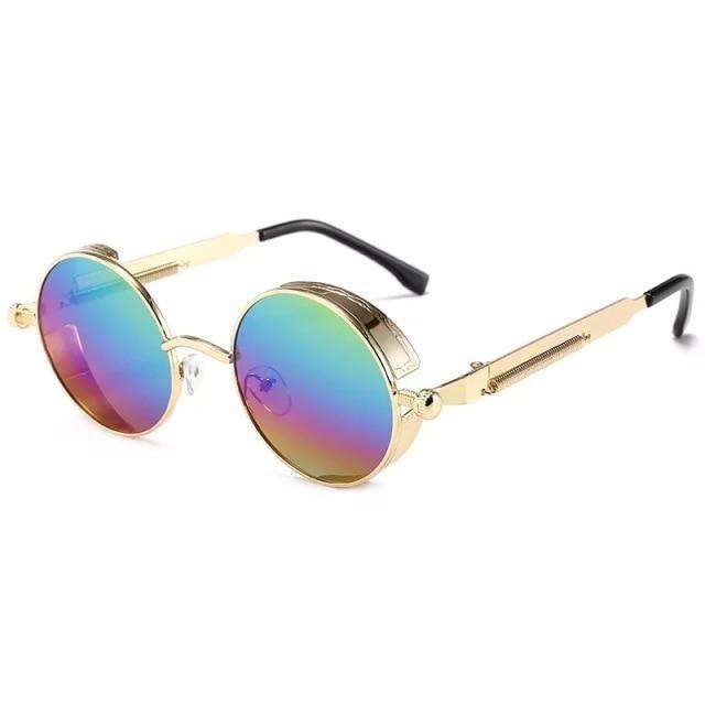High Quality Metal Circle Frame Luxury & Designer High Quality Sunglasses For Men and Women New Retro Style Round Shape Metal Frame Sunglasses UV400 Stevvex