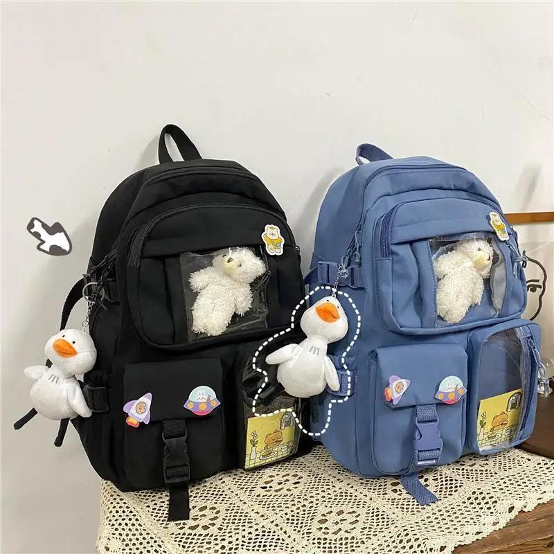 High Quality Nylon Large Capacity Waterproof Backpack For Female And Girls - Trendy College/Schoolbag Stevvex