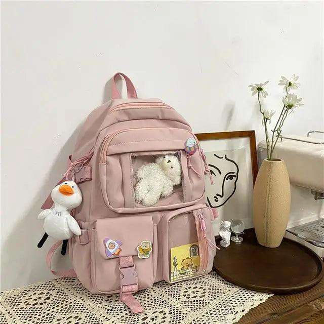 High Quality Nylon Large Capacity Waterproof Backpack For Female And Girls - Trendy College/Schoolbag Stevvex