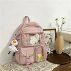 High Quality Nylon Large Capacity Waterproof Backpack For Female And Girls - Trendy College/Schoolbag Stevvex