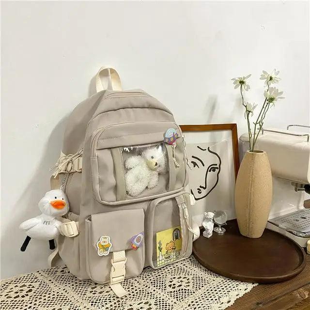 High Quality Nylon Large Capacity Waterproof Backpack For Female And Girls - Trendy College/Schoolbag Stevvex