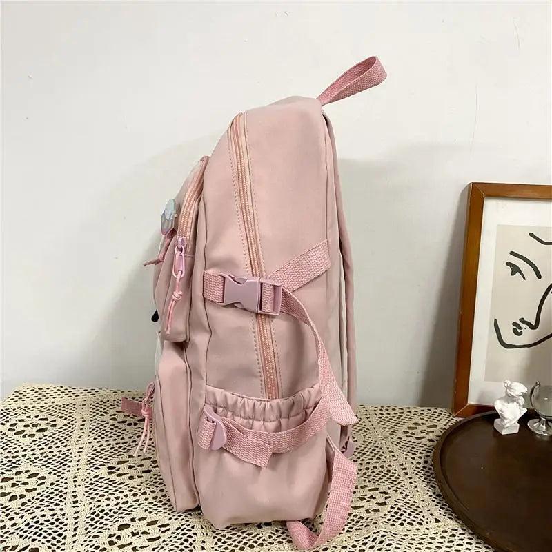 High Quality Nylon Large Capacity Waterproof Backpack For Female And Girls - Trendy College/Schoolbag Stevvex