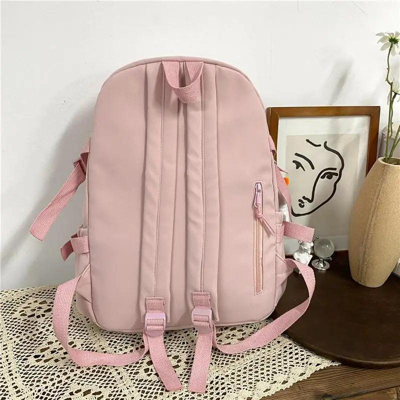 High Quality Nylon Large Capacity Waterproof Backpack For Female And Girls - Trendy College/Schoolbag Stevvex