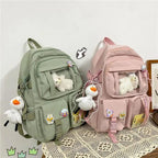 High Quality Nylon Large Capacity Waterproof Backpack For Female And Girls - Trendy College/Schoolbag Stevvex