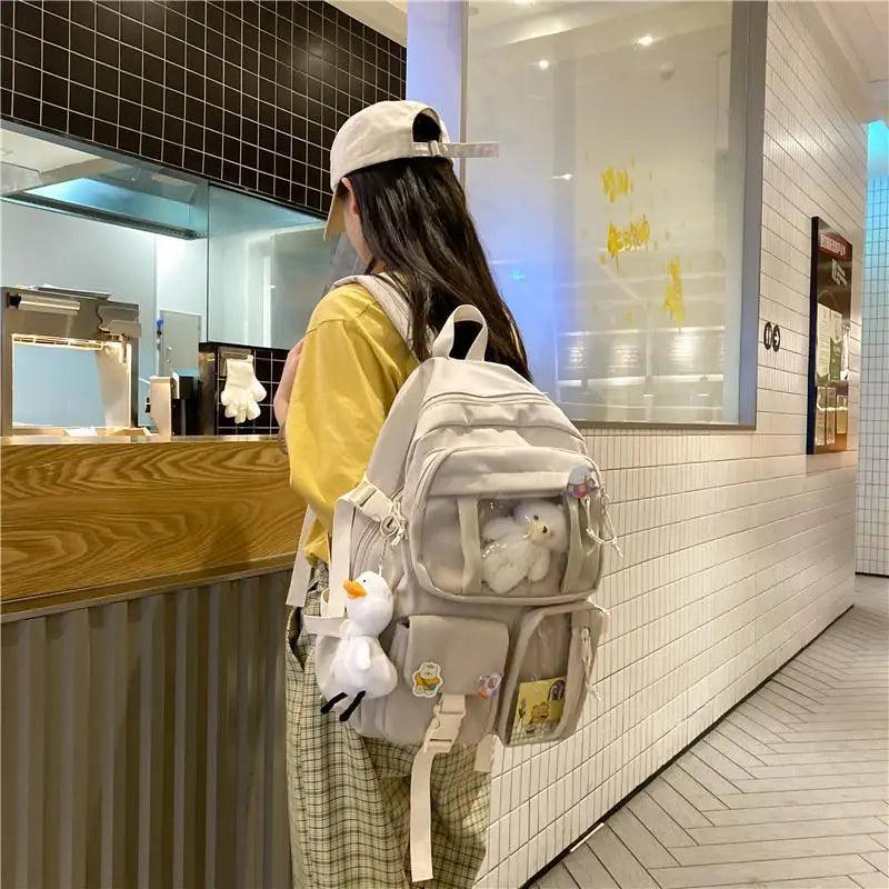 High Quality Nylon Large Capacity Waterproof Backpack For Female And Girls - Trendy College/Schoolbag Stevvex