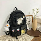 High Quality Nylon Large Capacity Waterproof Backpack For Female And Girls - Trendy College/Schoolbag Stevvex