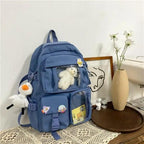 High Quality Nylon Large Capacity Waterproof Backpack For Female And Girls - Trendy College/Schoolbag Stevvex