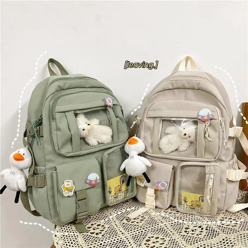 High Quality Nylon Large Capacity Waterproof Backpack For Female And Girls - Trendy College/Schoolbag Stevvex