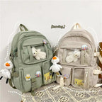 High Quality Nylon Large Capacity Waterproof Backpack For Female And Girls - Trendy College/Schoolbag Stevvex