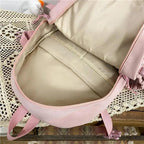 High Quality Nylon Large Capacity Waterproof Backpack For Female And Girls - Trendy College/Schoolbag Stevvex
