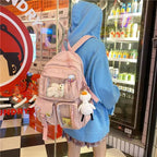 High Quality Nylon Large Capacity Waterproof Backpack For Female And Girls - Trendy College/Schoolbag Stevvex