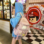 High Quality Nylon Large Capacity Waterproof Backpack For Female And Girls - Trendy College/Schoolbag Stevvex