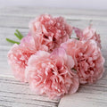 High Quality Peony Artificial Silk Flowers Bunches For Bridal Bouquet Wedding Living Room Table Home Garden Decoration Artificial Peony Silk Flowers Bouquet for Wedding Home Garden Decoration Stevvex