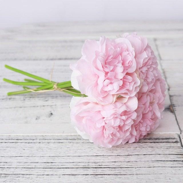 High Quality Peony Artificial Silk Flowers Bunches For Bridal Bouquet Wedding Living Room Table Home Garden Decoration Artificial Peony Silk Flowers Bouquet for Wedding Home Garden Decoration Stevvex