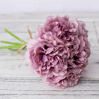 High Quality Peony Artificial Silk Flowers Bunches For Bridal Bouquet Wedding Living Room Table Home Garden Decoration Artificial Peony Silk Flowers Bouquet for Wedding Home Garden Decoration Stevvex