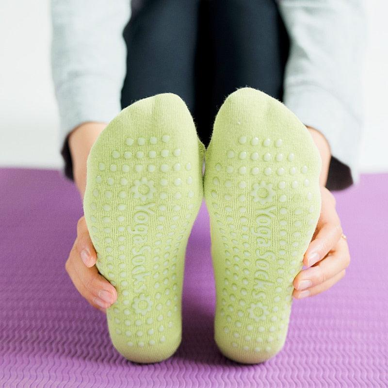 High Quality Pilates Socks Anti-Slip Breathable Backless Yoga Socks Ankle Ballet Dance Sports Socks for Women Fitness Stevvex