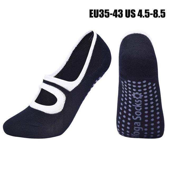 High Quality Pilates Socks Anti-Slip Breathable Backless Yoga Socks Ankle Ballet Dance Sports Socks for Women Fitness Stevvex