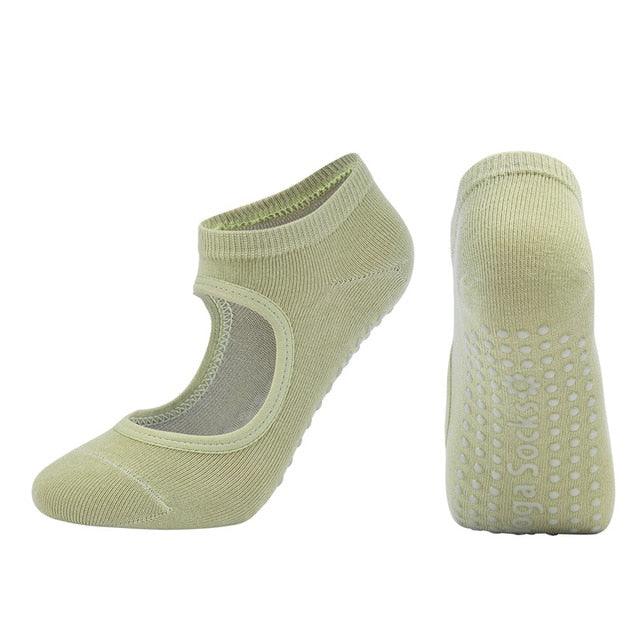 High Quality Pilates Socks Anti-Slip Breathable Backless Yoga Socks Ankle Ballet Dance Sports Socks for Women Fitness Stevvex