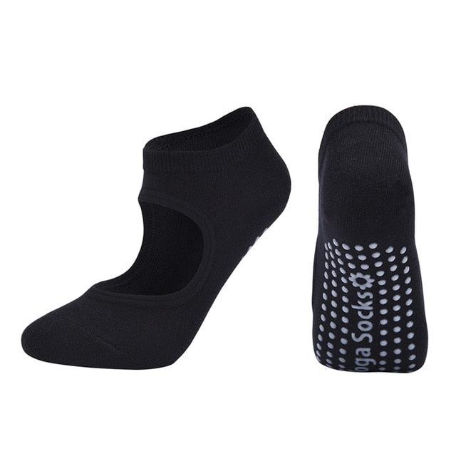 High Quality Pilates Socks Anti-Slip Breathable Backless Yoga Socks Ankle Ballet Dance Sports Socks for Women Fitness Stevvex