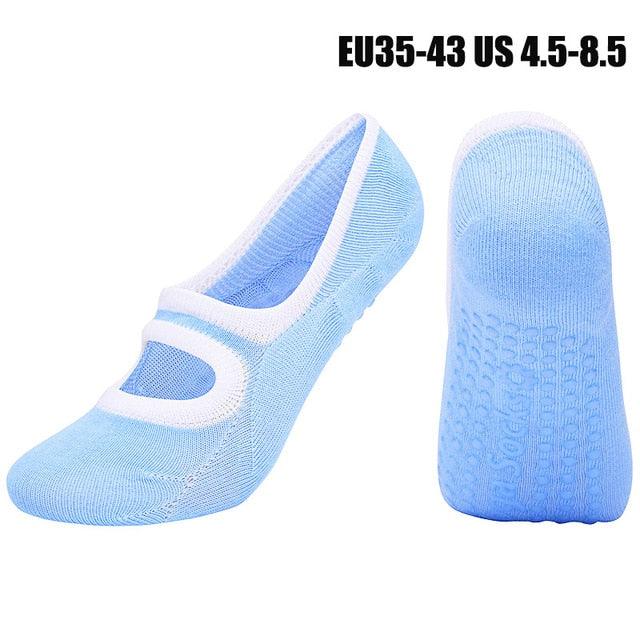 High Quality Pilates Socks Anti-Slip Breathable Backless Yoga Socks Ankle Ballet Dance Sports Socks for Women Fitness Stevvex