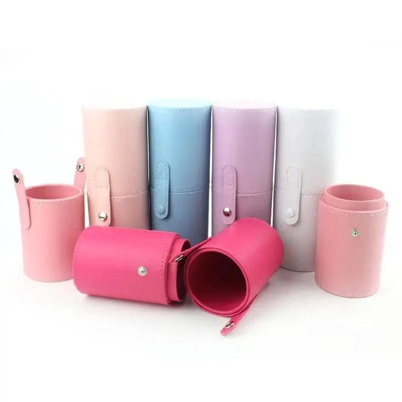 High Quality PU Leather Makeup Storage Holder Cosmetic Cup Case Box for Makeup Brush Pen Stevvex