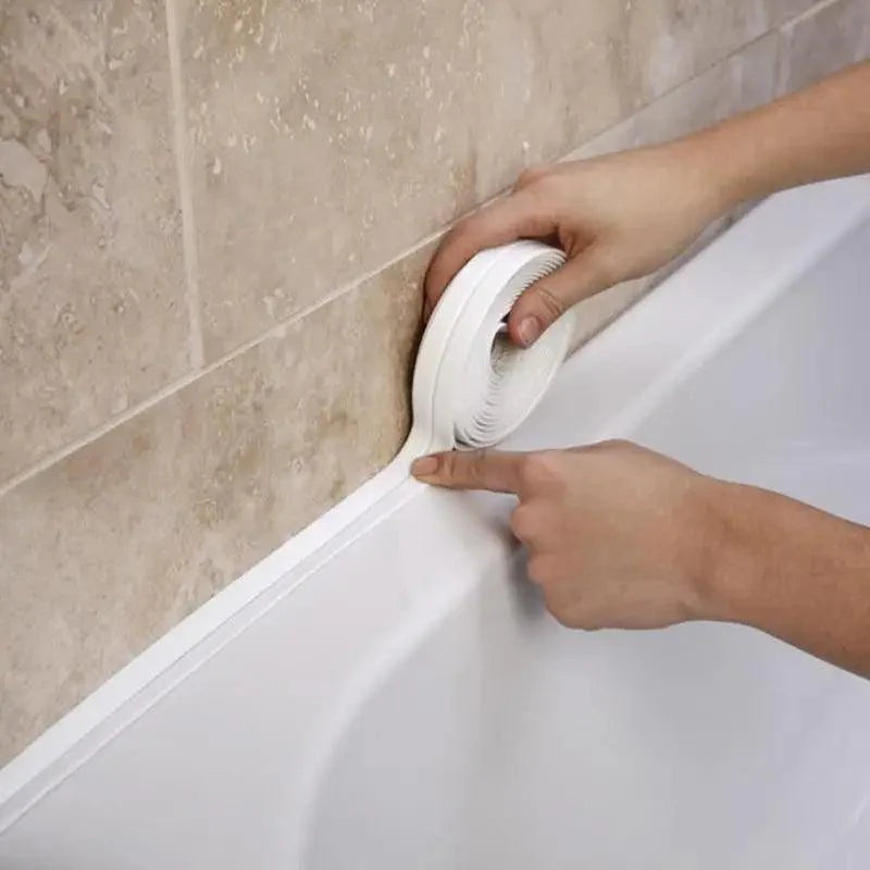 High Quality PVC Waterproof Wall Sticker Self Adhesive Sink Stove Crack Strip Kitchen Bathroom Bathtub Corner Sealant Tape Waterproof Stevvex