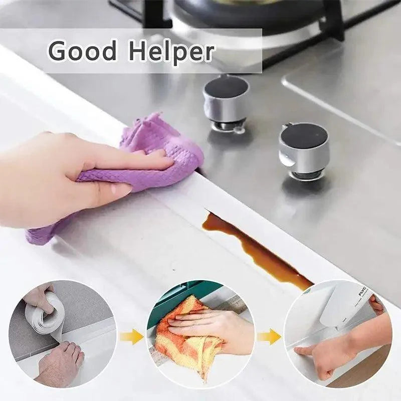 High Quality PVC Waterproof Wall Sticker Self Adhesive Sink Stove Crack Strip Kitchen Bathroom Bathtub Corner Sealant Tape Waterproof Stevvex