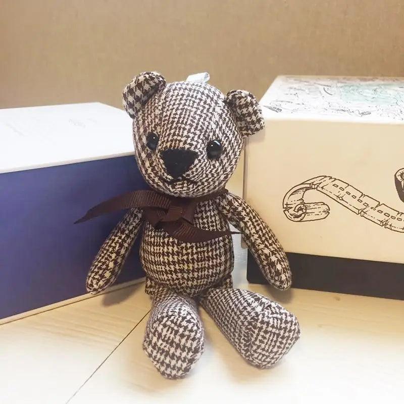 High Quality Soft 18-20CM Teddy Bear Stuffed Plush Toys Cute Dress Rabbit Pendant Dolls Gifts Birthday Wedding Party Decor Stevvex