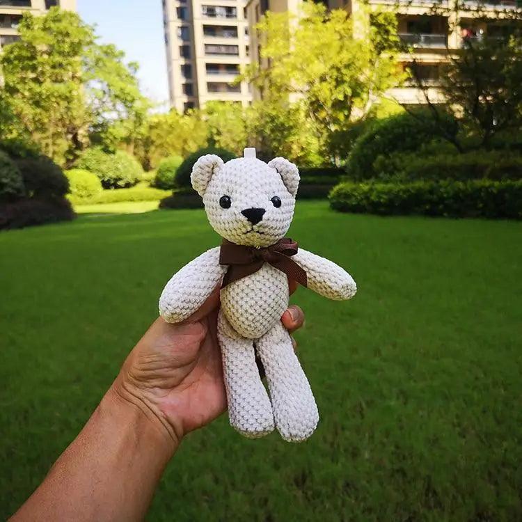 High Quality Soft 18-20CM Teddy Bear Stuffed Plush Toys Cute Dress Rabbit Pendant Dolls Gifts Birthday Wedding Party Decor Stevvex