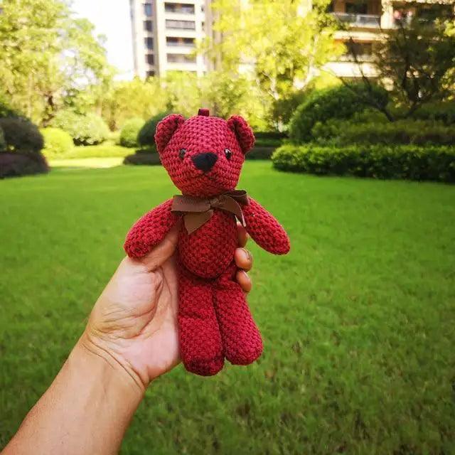 High Quality Soft 18-20CM Teddy Bear Stuffed Plush Toys Cute Dress Rabbit Pendant Dolls Gifts Birthday Wedding Party Decor Stevvex