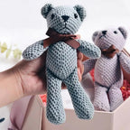 High Quality Soft 18-20CM Teddy Bear Stuffed Plush Toys Cute Dress Rabbit Pendant Dolls Gifts Birthday Wedding Party Decor Stevvex