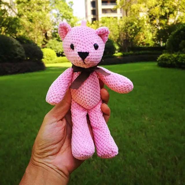 High Quality Soft 18-20CM Teddy Bear Stuffed Plush Toys Cute Dress Rabbit Pendant Dolls Gifts Birthday Wedding Party Decor Stevvex
