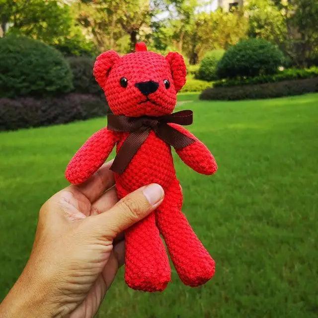 High Quality Soft 18-20CM Teddy Bear Stuffed Plush Toys Cute Dress Rabbit Pendant Dolls Gifts Birthday Wedding Party Decor Stevvex