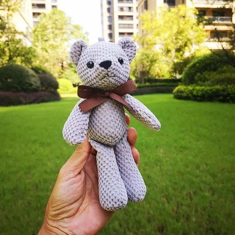 High Quality Soft 18-20CM Teddy Bear Stuffed Plush Toys Cute Dress Rabbit Pendant Dolls Gifts Birthday Wedding Party Decor Stevvex