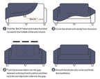 High Quality Velvet Plush Sofa Cover for Living Room Sectional Couch Cover Elastic Case Sofa Slipcover Stretch 1/2/3/4 Seater Velvet Sofa Couch Furniture Protector Soft Anti-Slip High Stretch Stevvex