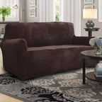 High Quality Velvet Plush Sofa Cover for Living Room Sectional Couch Cover Elastic Case Sofa Slipcover Stretch 1/2/3/4 Seater Velvet Sofa Couch Furniture Protector Soft Anti-Slip High Stretch Stevvex