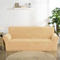 High Quality Velvet Plush Sofa Cover for Living Room Sectional Couch Cover Elastic Case Sofa Slipcover Stretch 1/2/3/4 Seater Velvet Sofa Couch Furniture Protector Soft Anti-Slip High Stretch Stevvex