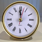 High Quality Vintage Black Metal Art Table Clock Metal Retro Silent Non-Ticking Battery Control Classic Roman dial Small Table Clock for Bedrooms Stevvex