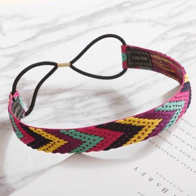High Quality Vintage Bohemian Ethnic Embroidery Flower Headband for Women Girl Elastic Hair Band Retro Gorgeous Hair Accessories For Women Stevvex