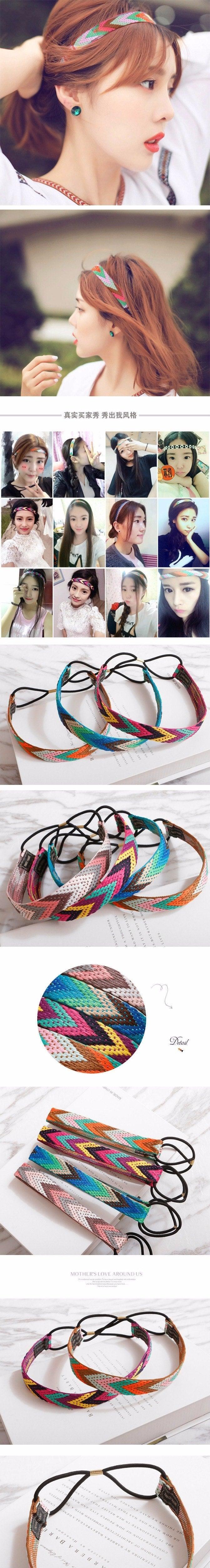 High Quality Vintage Bohemian Ethnic Embroidery Flower Headband for Women Girl Elastic Hair Band Retro Gorgeous Hair Accessories For Women Stevvex