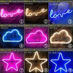 High Quality Wholesale LED Neon Night Light Sign Wall Art Sign Night Lamp Xmas Birthday Gift Wedding Party Wall Hanging Neon Lamp Home Decor Stevvex