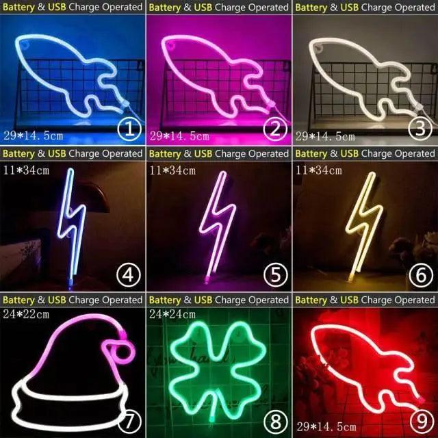 High Quality Wholesale LED Neon Night Light Sign Wall Art Sign Night Lamp Xmas Birthday Gift Wedding Party Wall Hanging Neon Lamp Home Decor Stevvex